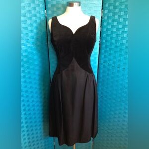 J. Peterman Drop Waist Silk And Velvet Dress Black
New With Tags